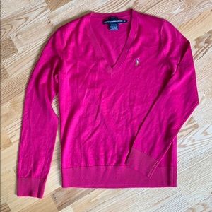 Pink polo sweater